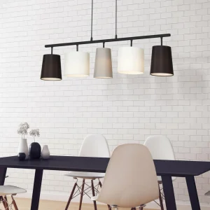 Sale Briloner Suspension Shades avec 5 abat-jour tissu