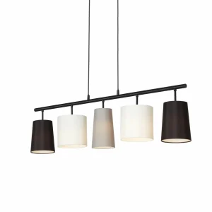 Sale Briloner Suspension Shades avec 5 abat-jour tissu