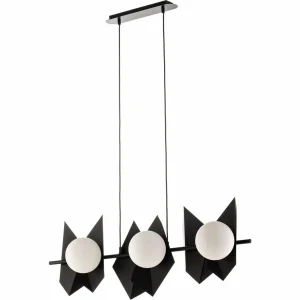 Online EMIBIG LIGHTING Suspension Shield noire/blanche à 6 lampes