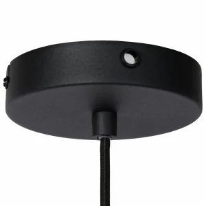 Sale Lucide Suspension Siemon en acier, Ø 40 cm, noire
