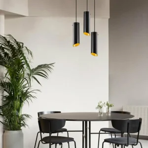 Online Opviq Suspension Sivani MR-979, noir, fer, à 3 lampes rond