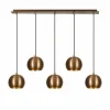 Sale Opviq Suspension Sivani MR-1000, or antique, fer, à 5 lampes