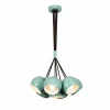Cheap Opviq Suspension Sivani MR-629, turquoise, métal 7 lampes en faisceau