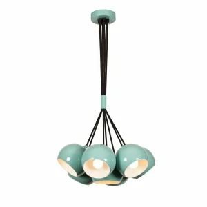Cheap Opviq Suspension Sivani MR-629, turquoise, métal 7 lampes en faisceau