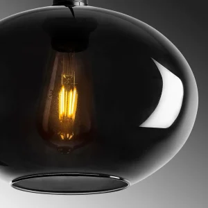 New Opviq Suspension Smoked 051 à 3 lampes Rondelle de verre Ø27cm