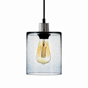 Shop Solbika Lighting Suspension Soda avec abat-jour en verre bleu Ø 15cm