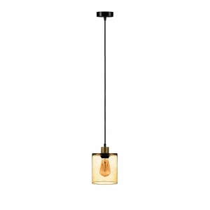 Hot Solbika Lighting Suspension Soda avec abat-jour en verre jaune Ø 15cm