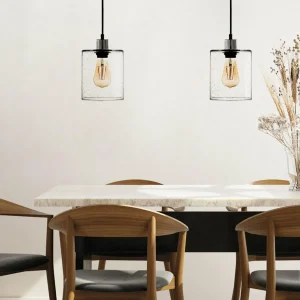 Store Solbika Lighting Suspension Soda avec abat-jour en verre transparent Ø 15cm