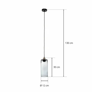 Cheap Solbika Lighting Suspension Soda Cylindre en verre bleu Ø 12cm