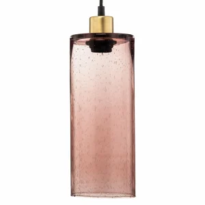 Flash Sale Solbika Lighting Suspension Soda Cylindre en verre rosé Ø 12cm