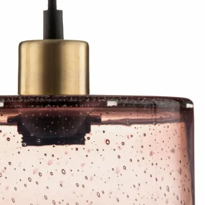 Flash Sale Solbika Lighting Suspension Soda Cylindre en verre rosé Ø 12cm