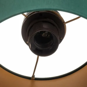 Store Luminex Suspension Soho cylindrique 3 lampes vert/doré