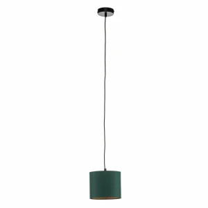 Best Luminex Suspension Soho cylindrique x1 Ø 18 cm vert/doré