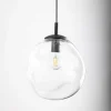 Store TK Lighting Suspension Sol Mini, verre, Ø 25 cm, noir/clair