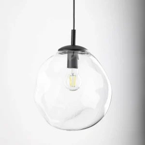 Store TK Lighting Suspension Sol Mini, verre, Ø 25 cm, noir/clair