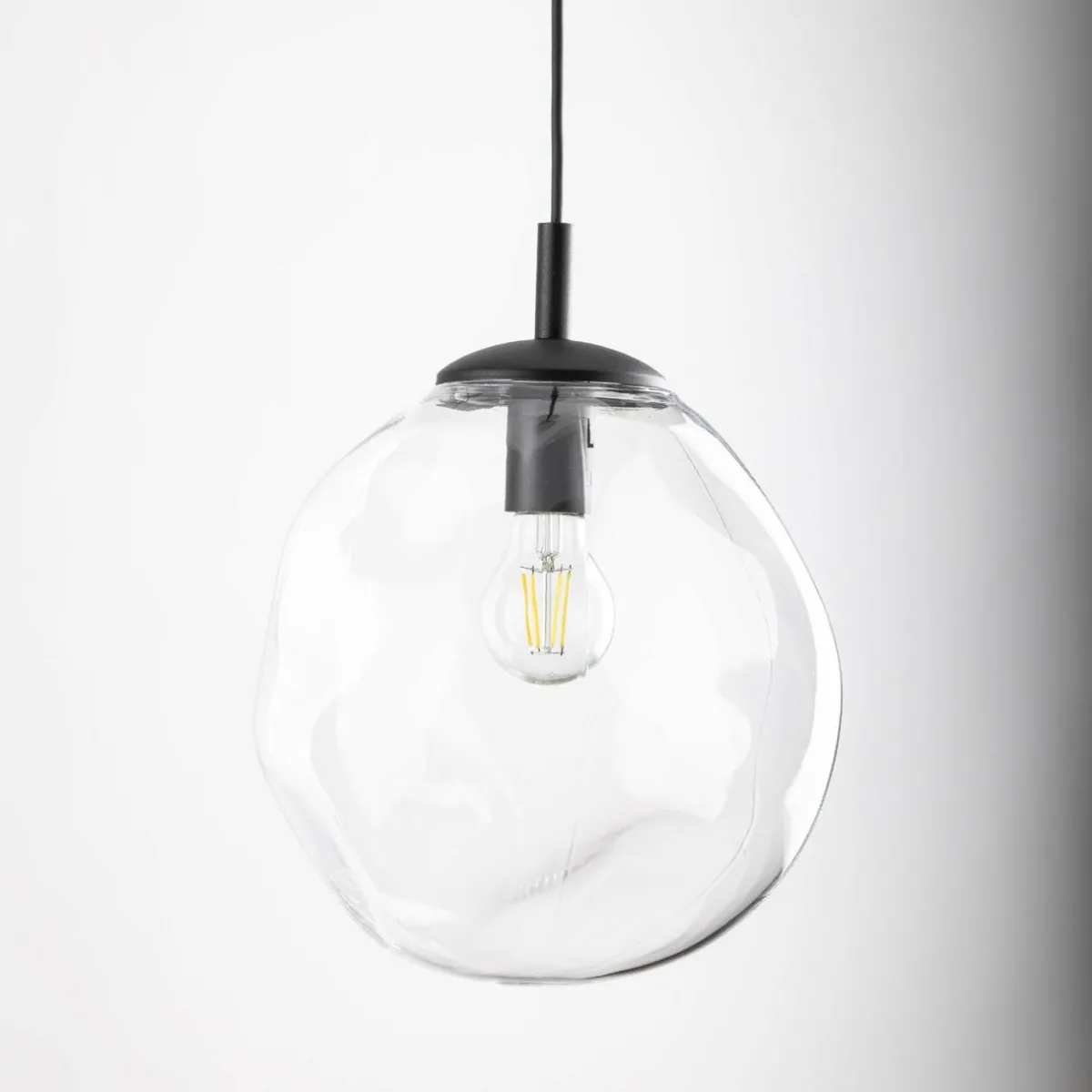 suspension_sol_mini_verre___cm_noirclair_0.webp Store TK Lighting Suspension Sol Mini, verre, Ø 25 cm, noir/clair