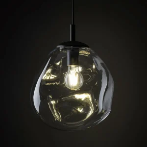 Store TK Lighting Suspension Sol Mini, verre, Ø 25 cm, noir/clair