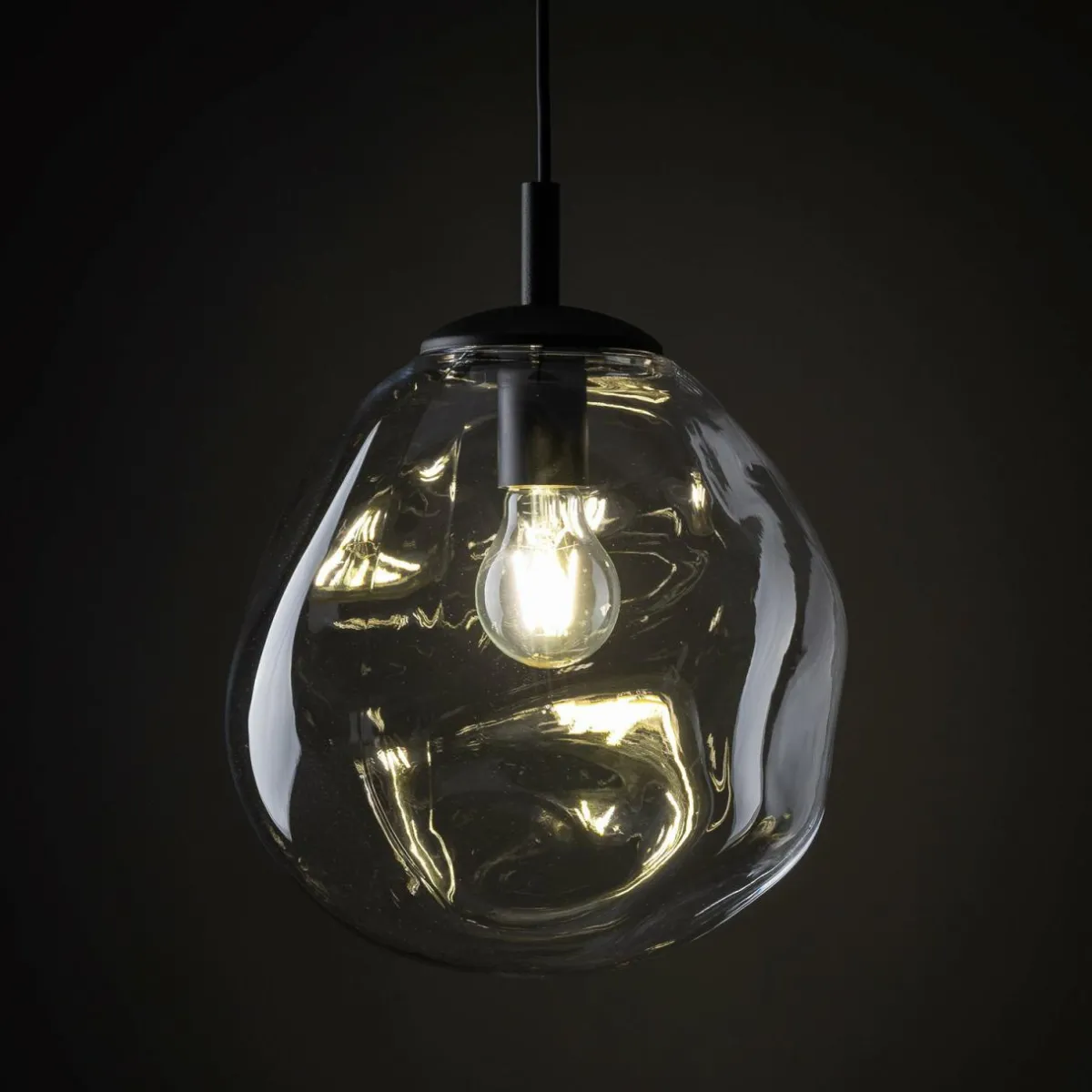 suspension_sol_mini_verre___cm_noirclair_1.webp Store TK Lighting Suspension Sol Mini, verre, Ø 25 cm, noir/clair