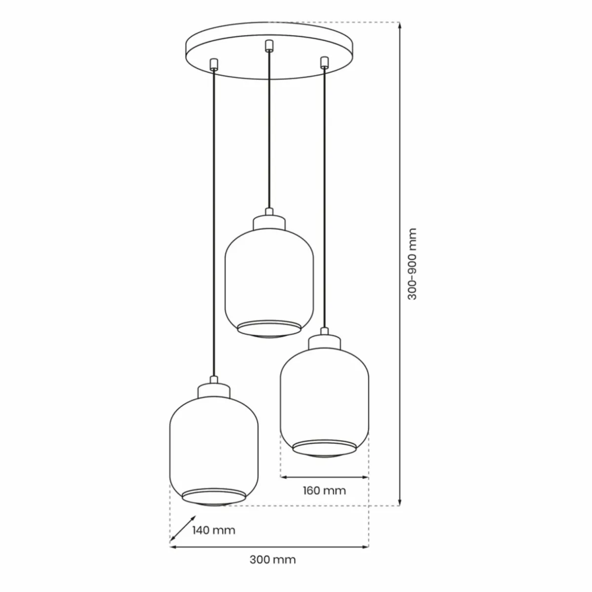 suspension_sombra_ambre___lampes_ronde_2.webp Flash Sale Eko-Light Suspension Sombra, ambrée, à 3 lampes, ronde