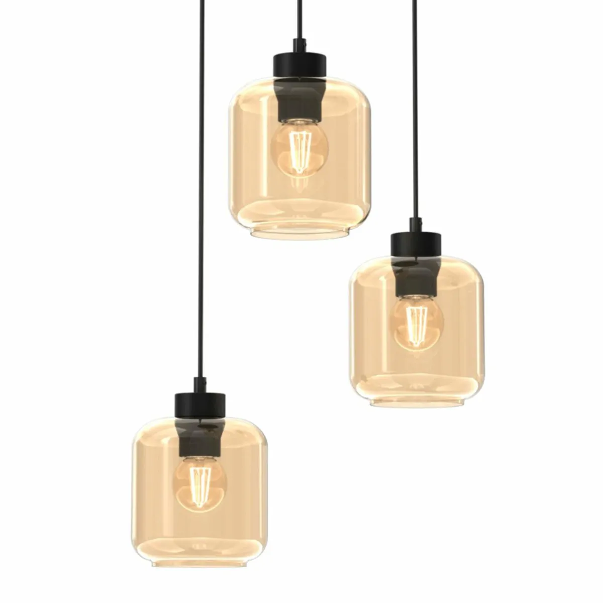 suspension_sombra_ambre___lampes_ronde_3.webp Flash Sale Eko-Light Suspension Sombra, ambrée, à 3 lampes, ronde