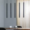 Online Euluna Suspension Sone, rosace angulaire, 5 lampes, noire
