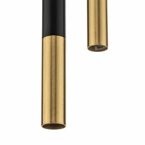 Cheap SIGMA Suspension Sopel Due 5, noir/or, à 5 lampes.
