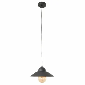 Outlet HELAM Suspension Sorapis, noir, métal, Ø 27,5 cm