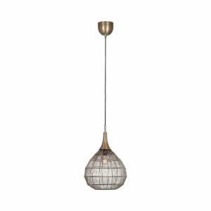 Outlet Trio Lighting Suspension Soraya, Ø 42 cm, métal, laiton vieilli, forme sphérique