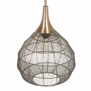 Outlet Trio Lighting Suspension Soraya, Ø 42 cm, métal, laiton vieilli, forme sphérique