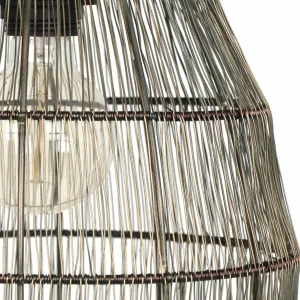 New Trio Lighting Suspension Soraya, 1 lampe, ovale, métal, laiton vieilli