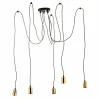Outlet EMIBIG LIGHTING Suspension Spark 5 à 5 lampes, noire-cuivrée
