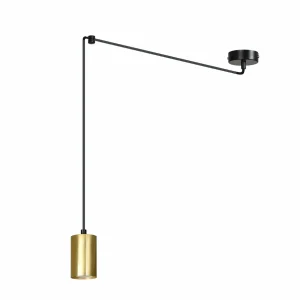 Fashion EMIBIG LIGHTING Suspension Speed, noire et dorée, 1 lampe