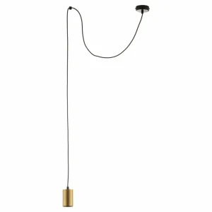 Fashion EMIBIG LIGHTING Suspension Speed, noire et dorée, 1 lampe