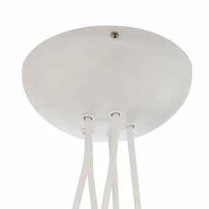 Hot Nowodvorski Lighting Suspension Spider en blanc, à cinq lampes