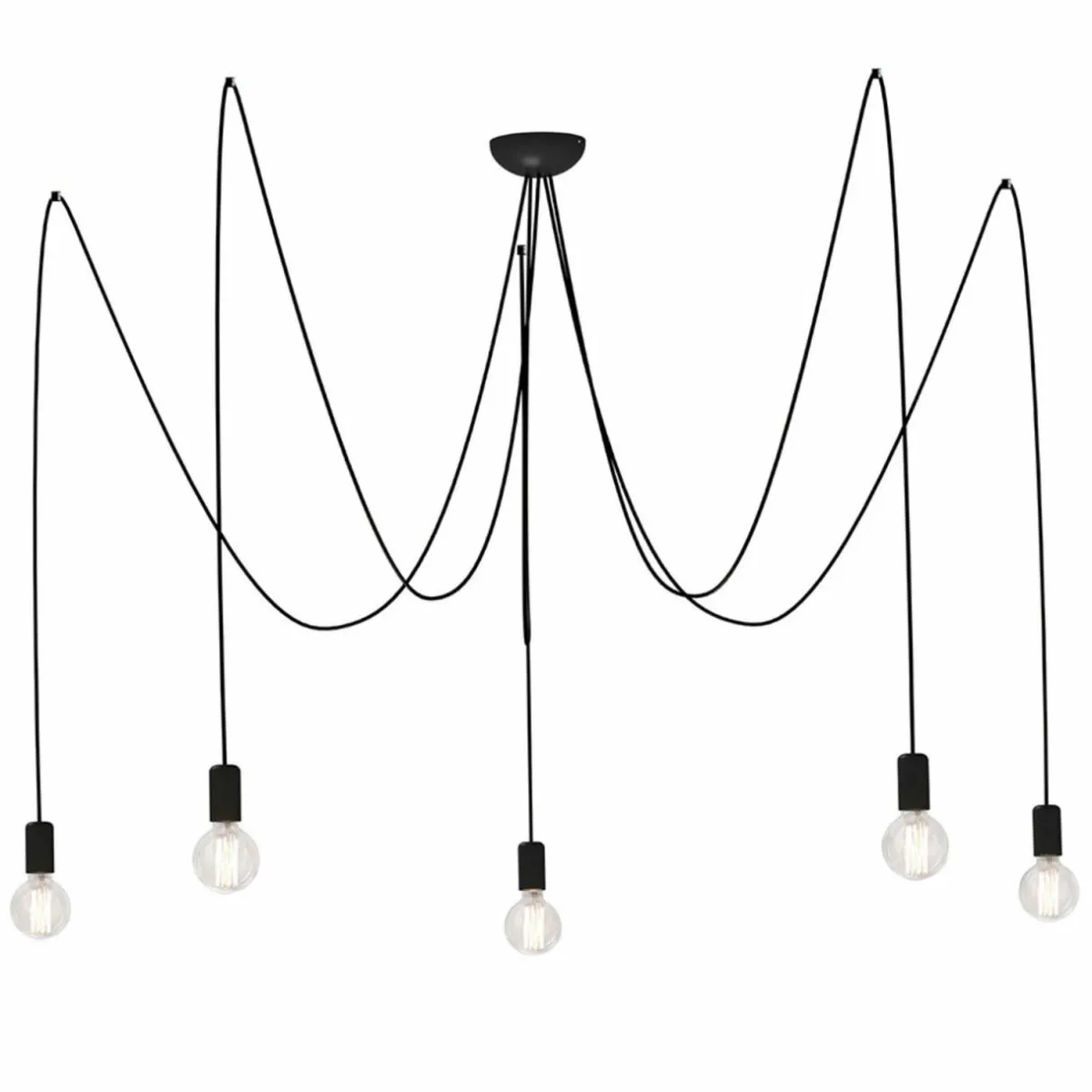 suspension_spider_en_noir___lampes_1.webp New Nowodvorski Lighting Suspension Spider en noir, à 5 lampes