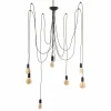 Discount Nowodvorski Lighting Suspension Spider en noir, à sept lampes