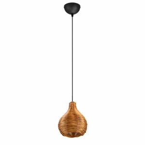 Store Reality Leuchten Suspension Sprout en rotin, à 1 lampe, naturelle