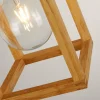 Shop Searchlight Suspension Square, 30 cm de haut, bambou, E27