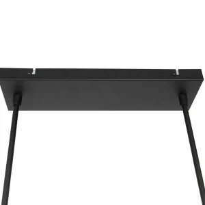 Clearance Steinhauer Suspension Stang, tressage noir/naturel, 3 lampes