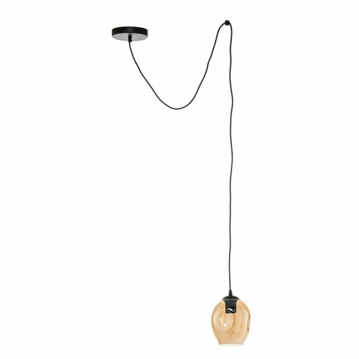 suspension_starla_dcentre__lampe_verre_ambre_1.webp Best EMIBIG LIGHTING Suspension Starla décentrée, 1 lampe, verre ambre