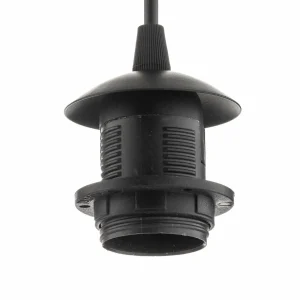 Discount EMIBIG LIGHTING Suspension Starla ronde 4 lampes graphite/ambre