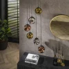 Shop Zijlstra Suspension Stellar, or/argent/cuivre, Ø 50 cm, verre 6 lampes