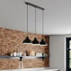 Hot Luminex Suspension Sven, à 3 lampes, noire