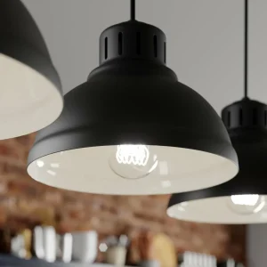 Hot Luminex Suspension Sven, à 3 lampes, noire