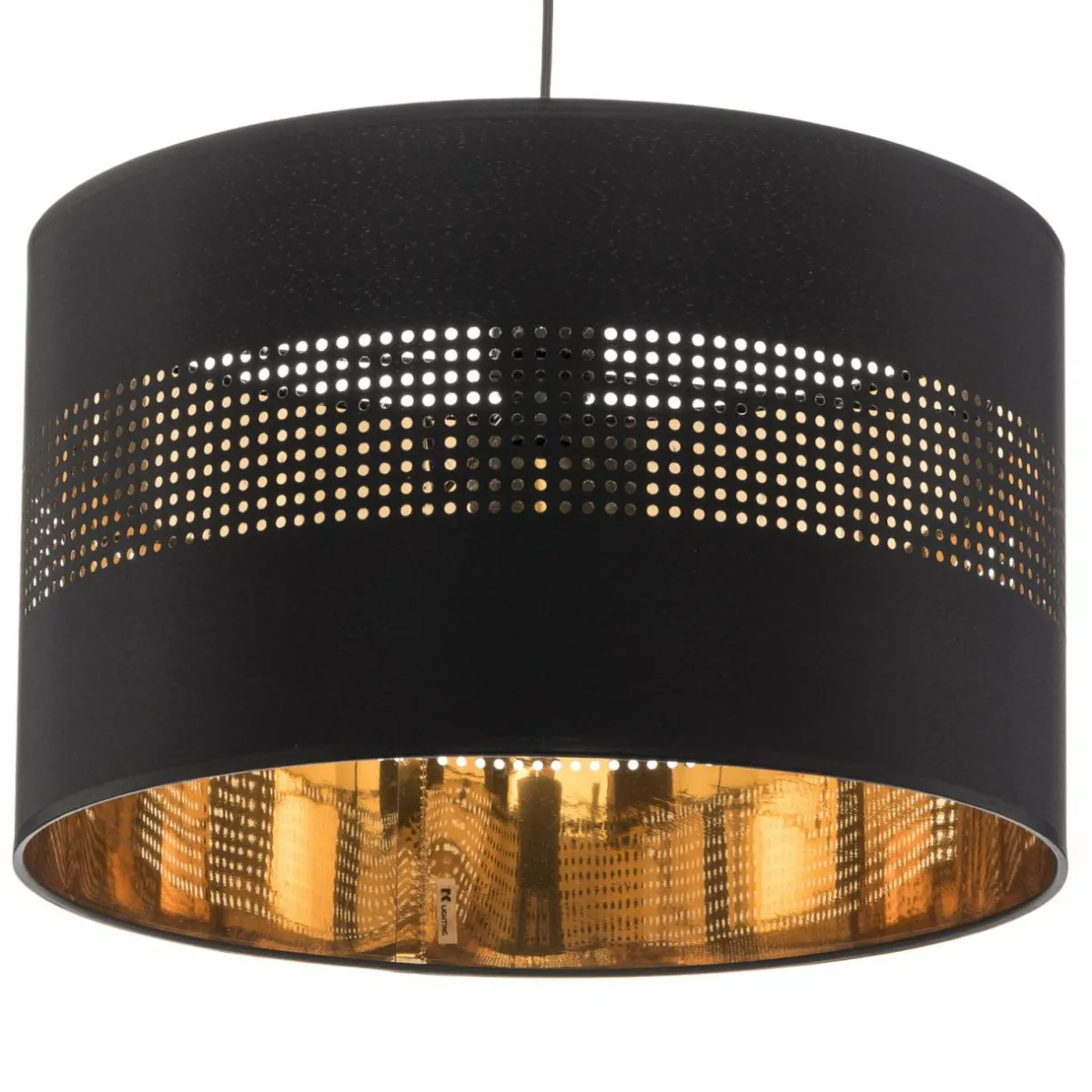 suspension_tago__une_lampe_noiredore_2.webp Discount TK Lighting Suspension Tago, à une lampe, noire/dorée