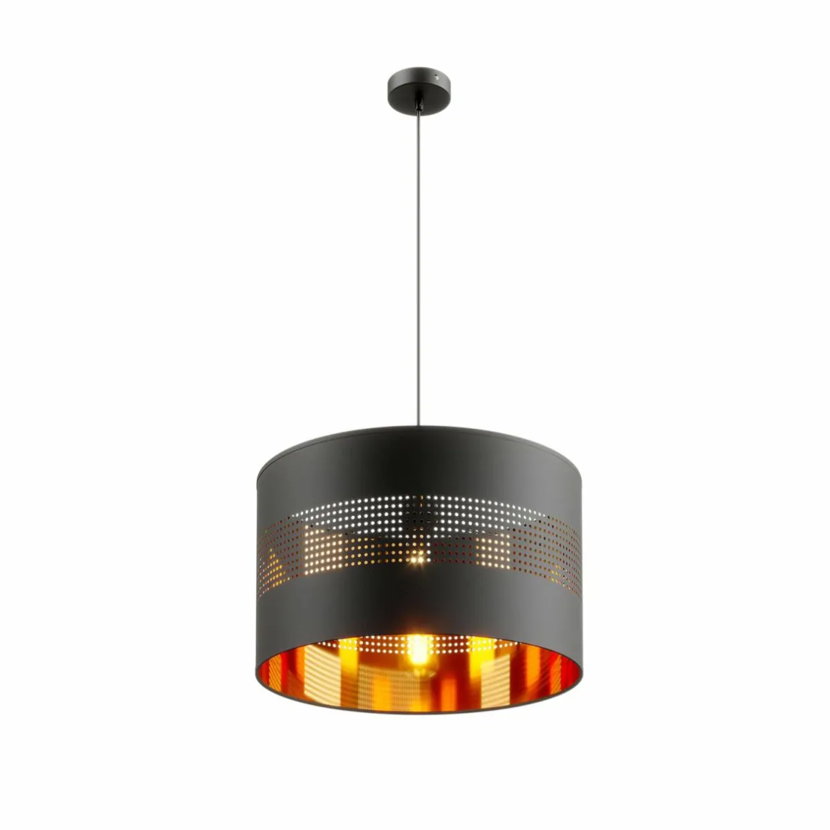 suspension_tago__une_lampe_noiredore_3.webp Discount TK Lighting Suspension Tago, à une lampe, noire/dorée