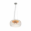 Best Trio Lighting Suspension Tamil avec abat-jour cage nickel ancien