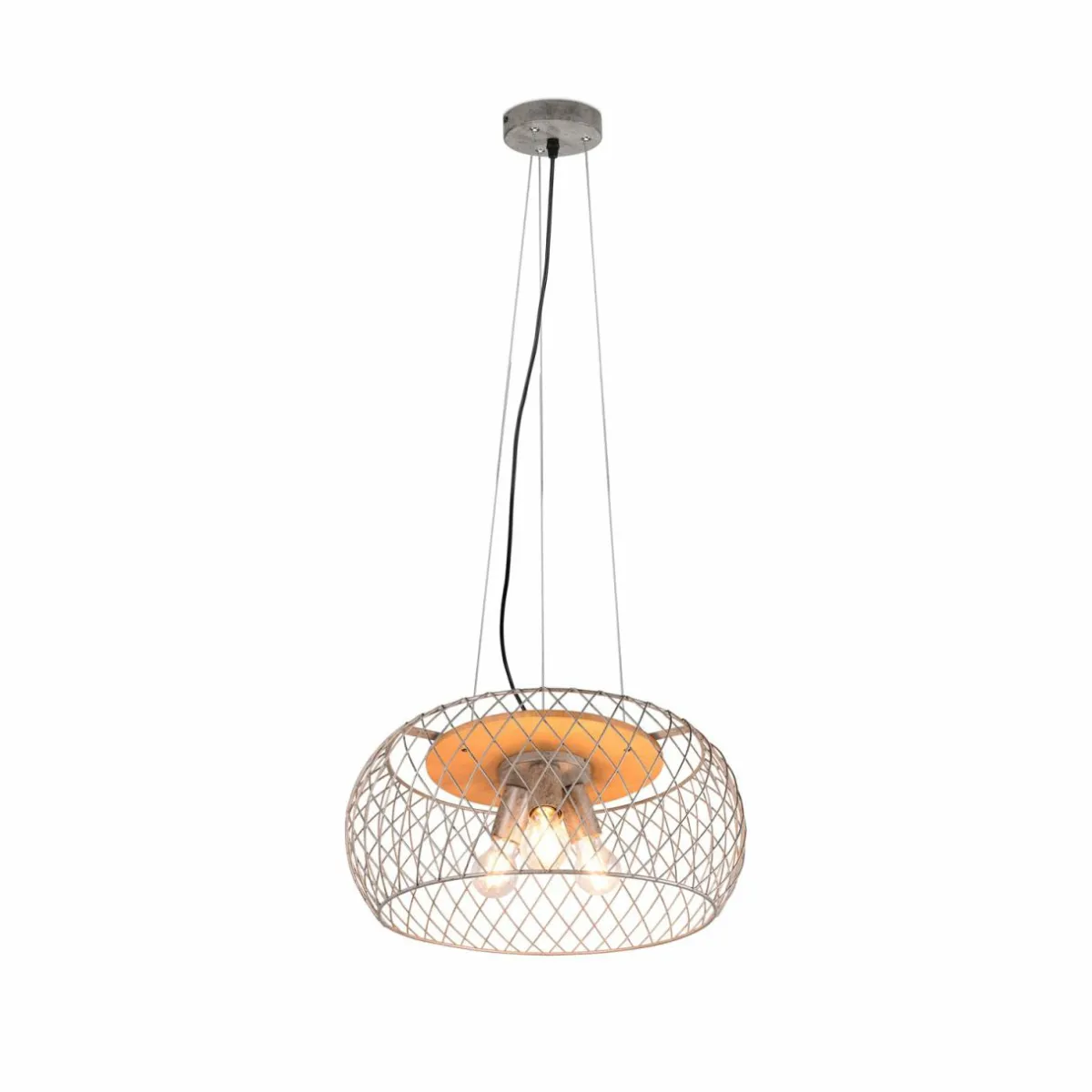suspension_tamil_avec_abatjour_cage_nickel_ancien_0.webp Best Trio Lighting Suspension Tamil avec abat-jour cage nickel ancien