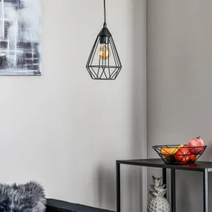 Best EGLO Suspension Tarbes à 1 lampe, 17,5 cm, noir