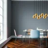 Discount Opviq Suspension Tattoo 6183, doré, métal, à 7 lampes